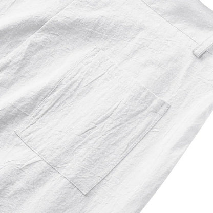 BERAKAH SUPRÊME – pantalon de costume décontracté en lin pour hommes, couleur unie, nouvelle mode, pantalon de plage à jambes larges, européen et américain