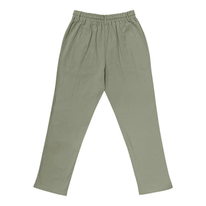 Pantalon de plage confortable en coton et lin pour hommes, sangle droite, haute qualité, décontracté, printemps et automne, nouvelle mode, 2025