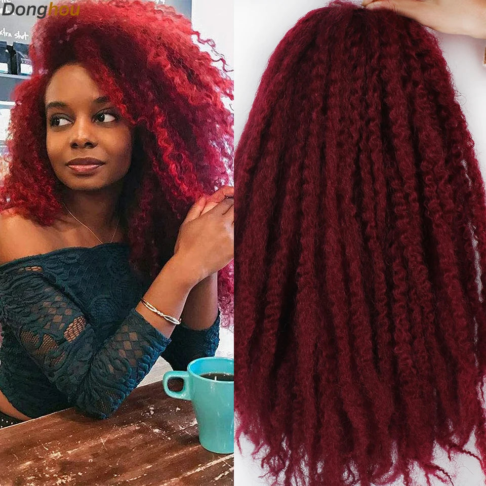 Marley Hair 18 pouces cheveux synthétiques tressés Marley Ombre noir brun blond gris 350 pour cheveux tressés Afro Kinky Marley Twist