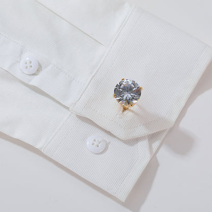 Zcomprend-lèvent de manchette de luxe pour hommes, accessoires de mariage, chemises françaises de banquet d'affaires haut de gamme, boutons de manchette en biscuits, cadeaux pour hommes