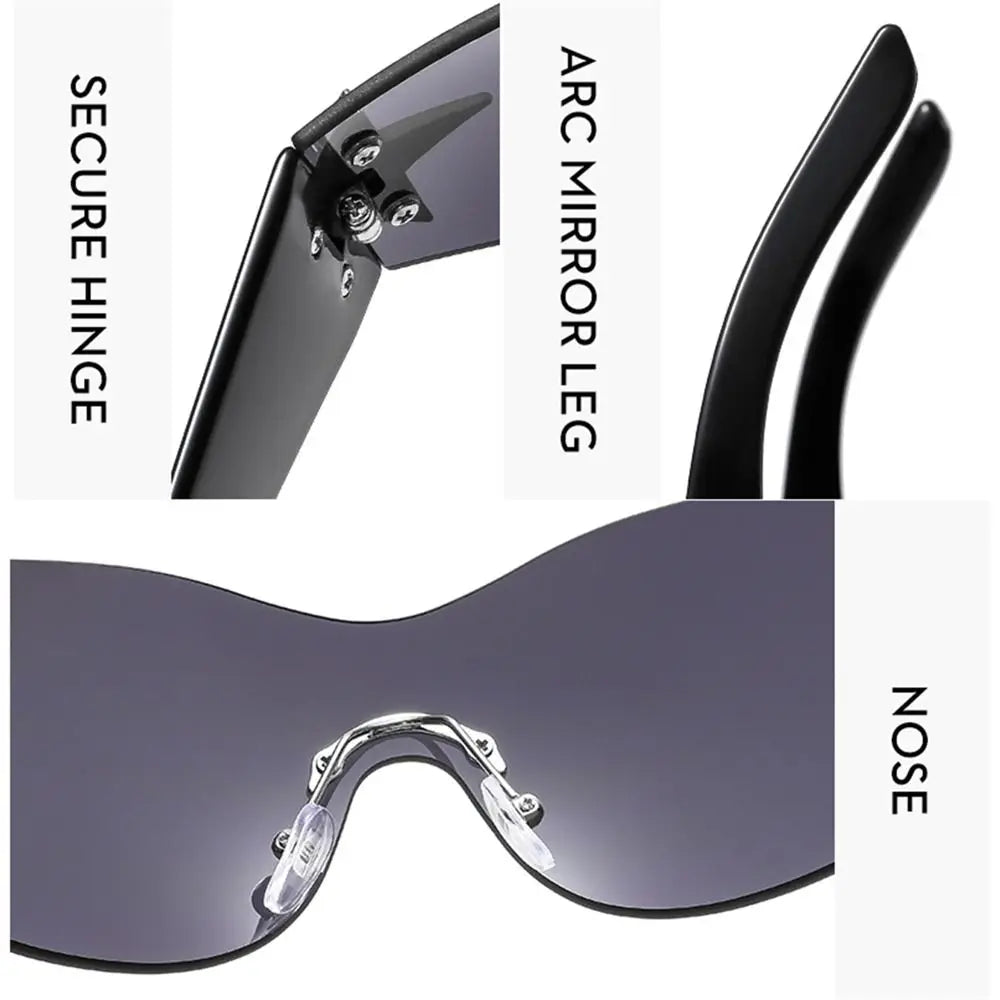 Lunettes de soleil Punk Y2K pour femmes et hommes, tendance, enveloppantes, nuances, décoration étoile, UV400, 2025