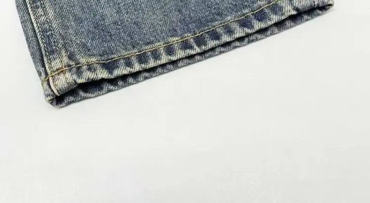 Jean Baggy Vintage en détresse Patchwork jean homme droit ample haute rue Hip-hop pantalons longs vêtements pour hommes jean pour homme