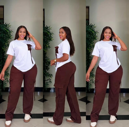 Ensemble Dashiki Africain pour Femme, Haut et Pantalon Assortis, Vêtements d'Été et d'Automne, Nouvelle Collection, 2 Pièces