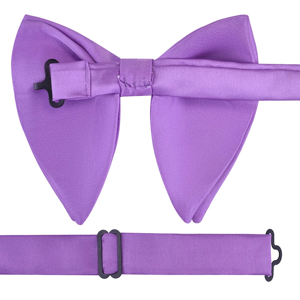 GUSLESON mode rose Champagne bleu solide noeud papillon pour hommes classique grand noeud papillon pour fête de mariage nœud papillon adulte hommes cravate