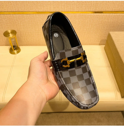 Nouveaux mocassins en cuir véritable hommes Design mocassin mode sans lacet doux plat chaussures décontractées pour hommes chaussures pour homme chaussures de bateau faites à la main