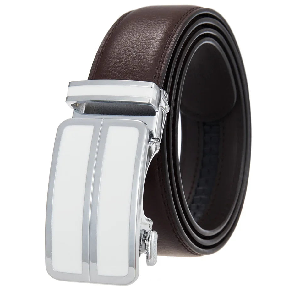 Plyesxale Black Khaki Blue Red White Leather Belt For Men Good Quality Mens Belts Luxury Automatic Buckle Waist Strap Male B1049