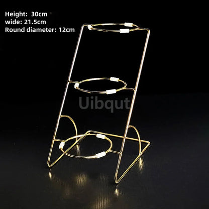 Support de bol doré pour Sauce à bouche Oblique en acier inoxydable, Pot chaud, panier d'assaisonnement pour Buffet, Pot plat, récipient, bol sphérique pour salade