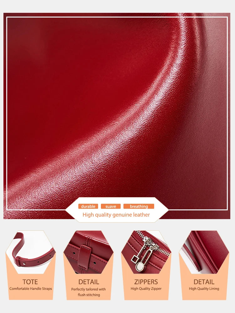 Zency Premium en cuir véritable femmes Sac à main de luxe Hobo Sac grande capacité mode épaule Bolsa pour femme amant fille cadeau Sac