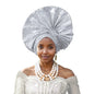 Turban africain nigérian, Bonnet Hijab Auto Gele, couvre-chef déjà fabriqué Sego Gele, bandeau pour fête de mariage