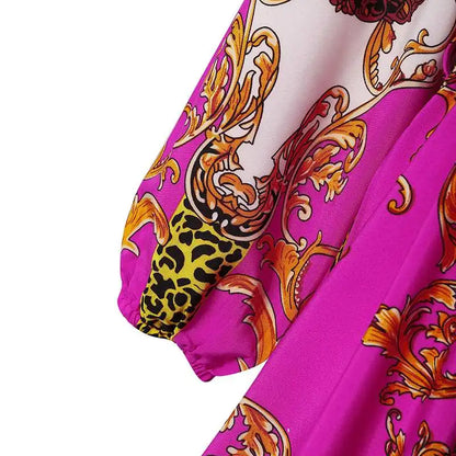 VONDA-Robe maxi bohème pour femmes, robe de soirée imprimée, robe d'été sexy à manches longues lanterne, robe vintage ceinturée, robe éducative, 2023