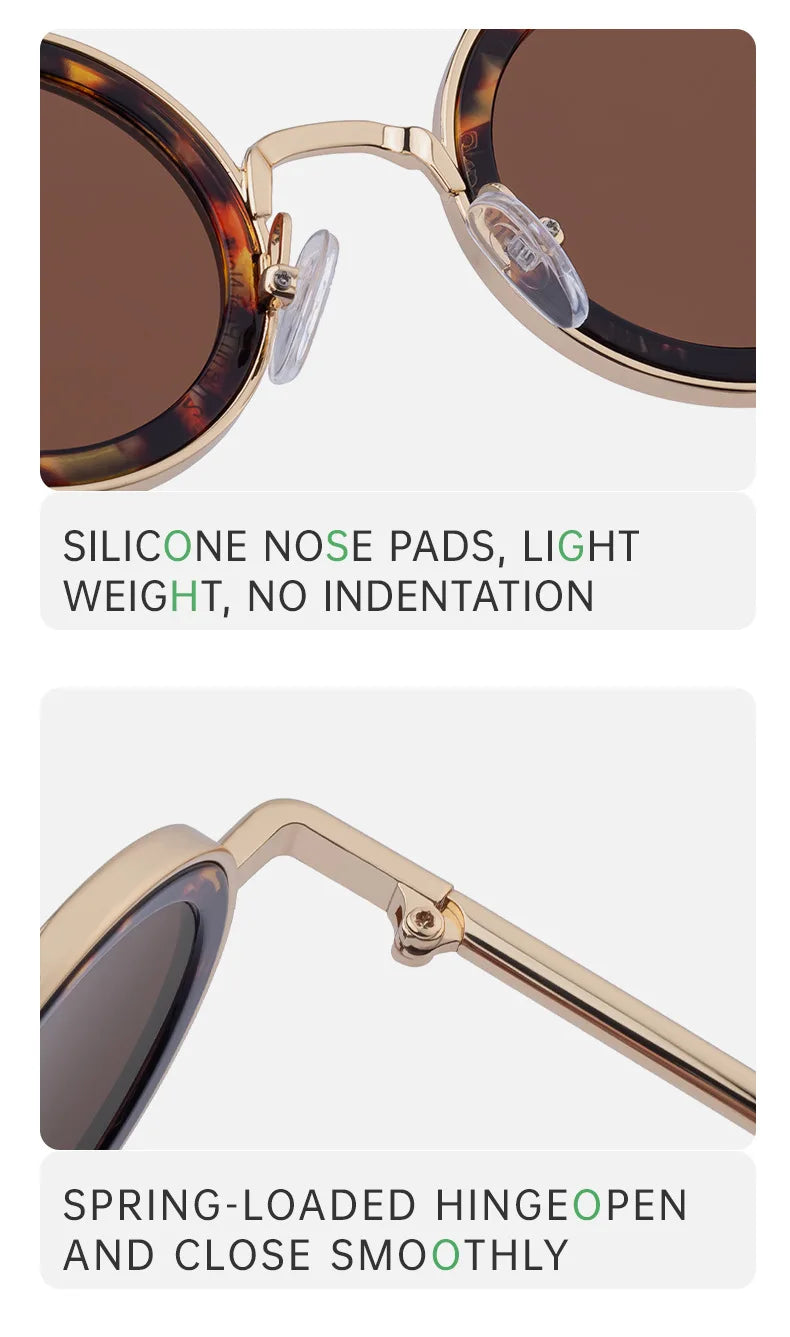 2025 Steampunk lunettes de soleil pour hommes mode ronde Punk lunettes de soleil vacances Oculos lunettes d'extérieur Vintage Designer tendance Lentes