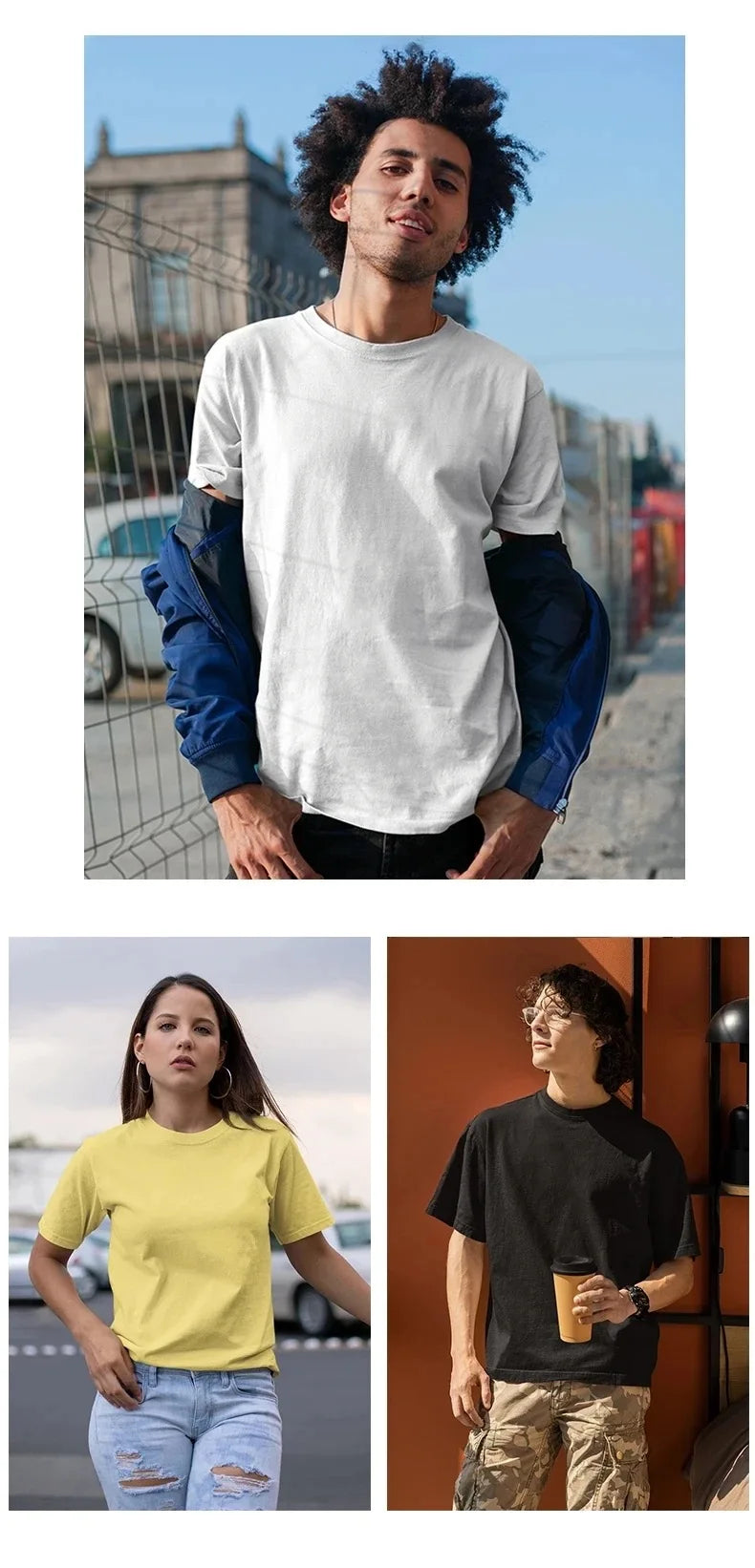 T-shirt manches courtes homme, uni et décontracté, 100% coton, 12 pièces, été