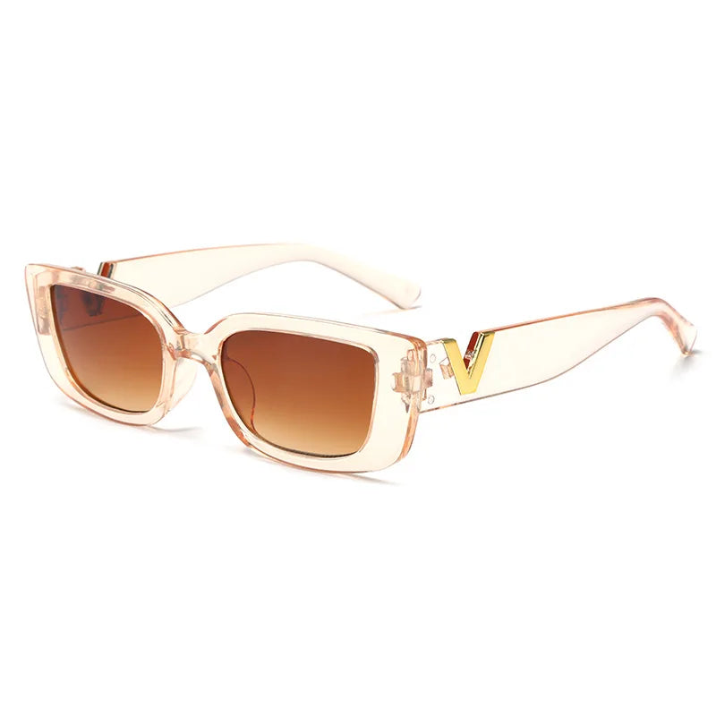Nouveau petit cadre en forme de V mode lunettes de soleil femmes marque concepteur carré lunettes de soleil femmes loisirs de plein air lunettes UV400