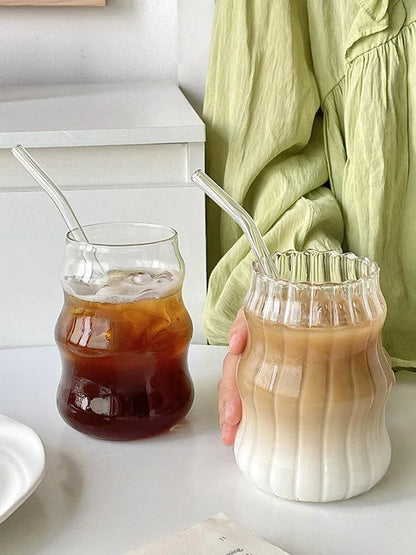 Verre à thé à bulles Transparent de 550ml, avec pailles, tasses à bière, pichet à jus de lait et de fraise, tasse à café, verres pour fête ﻿
