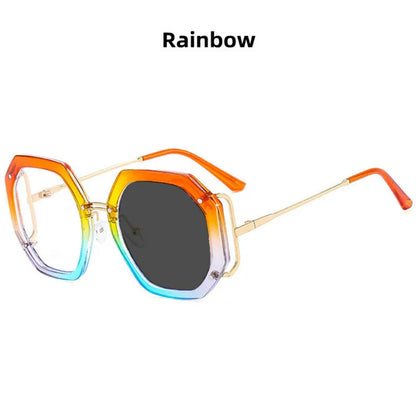 Lunettes photochromiques pour femmes, nouveau Design de marque à la mode, grand polygone, Anti lumière bleue, lecture sur ordinateur, hypermétropie, 2023