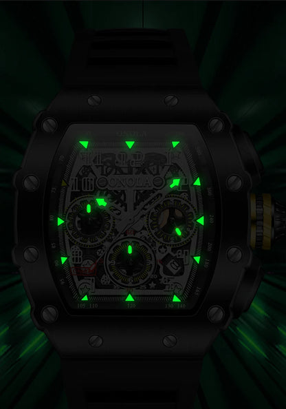 Montre Tonneau en Acier Inoxydable pour Homme, Horloge à Quartz, Étanche, Minuterie, Haute Qualité, Marque Célèbre, Mode Originale, Offre Spéciale