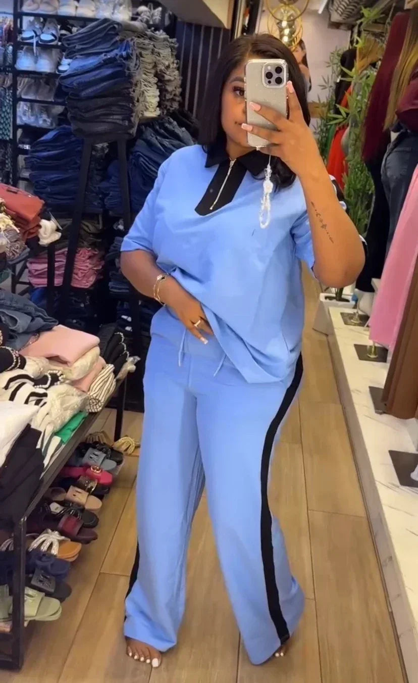 2 pièces femmes ensembles Dashiki africain nouveauté été automne correspondant ensembles deux pièces ensembles haut pantalon costumes tenues vêtements