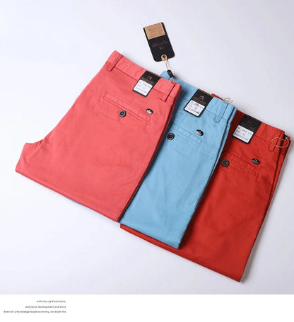 Pantalon décontracté en coton pour homme, jean droit, jean classique multicolore, mode d'affaires, confortable, printemps, été, nouveau, 2024