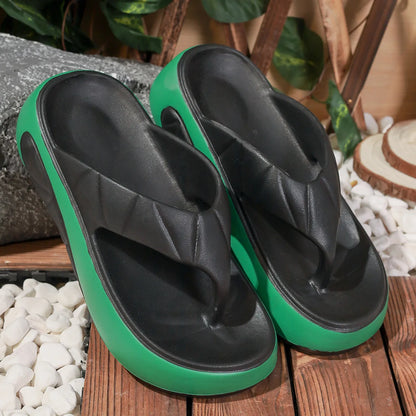 Nouvelles tongs élévatrices pour femmes, sandales à plateforme épaisse EVA, Design tanga confortable d'été, chaussures légères à la mode pour l'extérieur