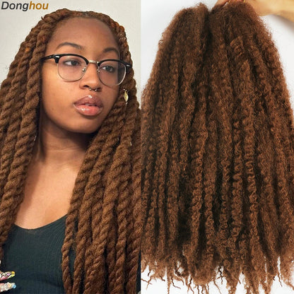 Marley Hair 18 pouces cheveux synthétiques tressés Marley Ombre noir brun blond gris 350 pour cheveux tressés Afro Kinky Marley Twist