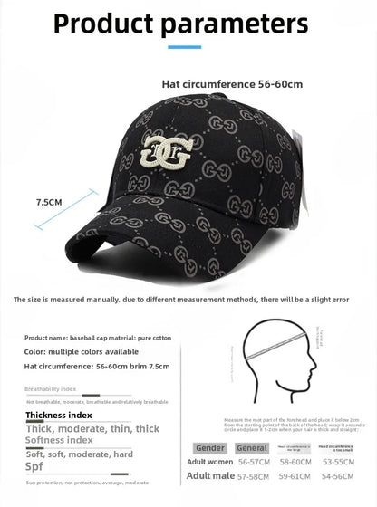 Casquette de baseball version coréenne pour hommes et femmes, chapeau à fleurs anciennes, plein de lettres ins, tendance, nouvelle collection printemps et été 2025