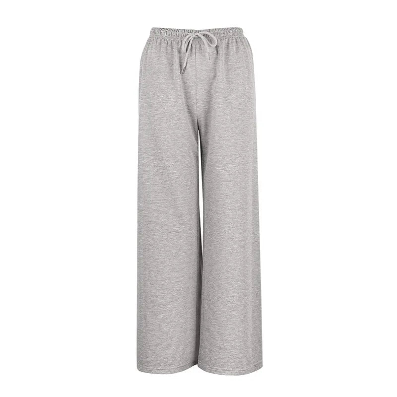 Nouveau pantalon femme Streetwear mode été mode à lacets décontracté mince polyvalent pantalon élégant dame tricoté vêtements de sport