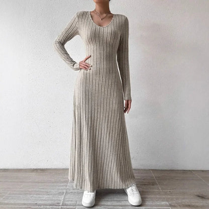 Robe Streetwear Trapèze à Manches sulfpour Femme, Lisse et Silhouette Solide, Longue, à la Mode