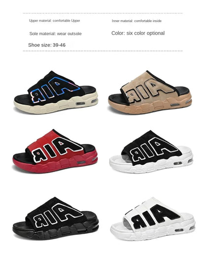 Été nouveaux hommes PU Air pantoufles à la mode grande taille Style coréen décontracté à la mode polyvalent vêtements d'extérieur sandales