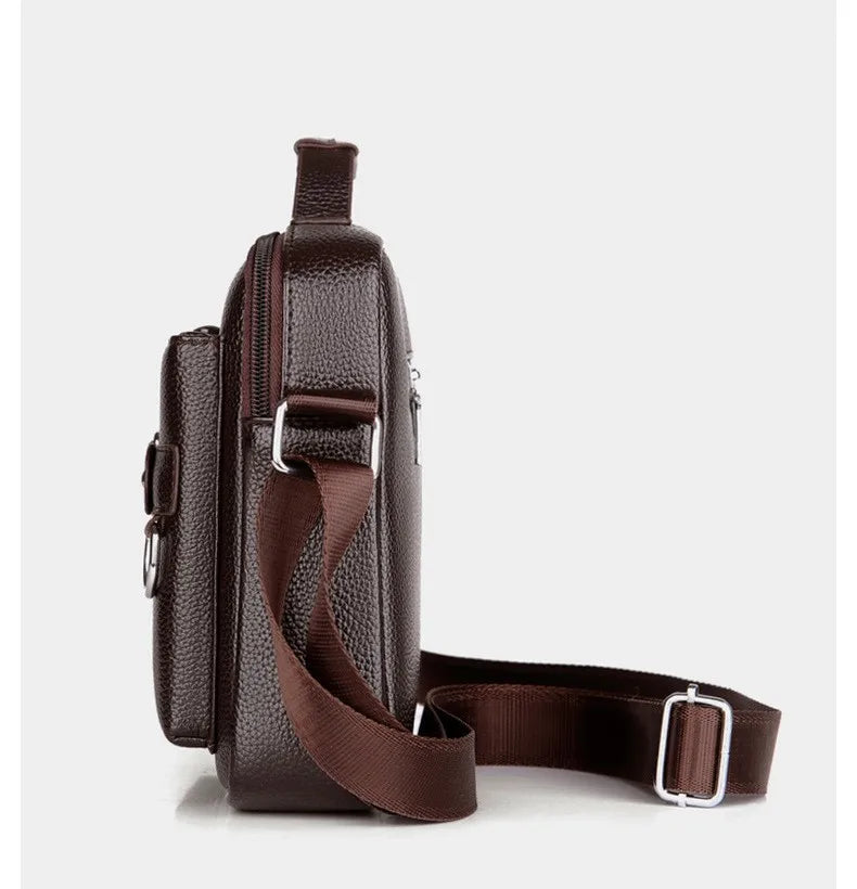 Sac à bandoulière en cuir PU pour hommes, sacs de poitrine imperméables, sacs de voyage, sacoches à la mode, offre spéciale