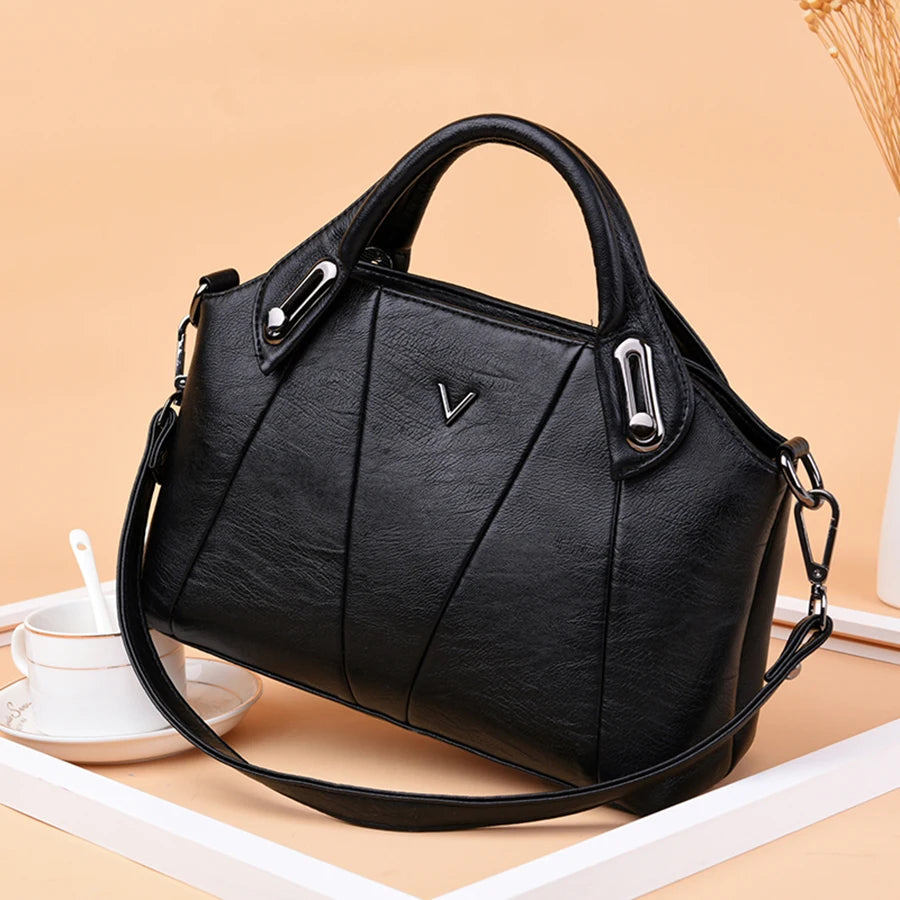 Sacs à main en cuir souple pour femmes, sac à bandoulière initié, sac fourre-tout décontracté, haute qualité, créateur de luxe, mode pour dames, 2024