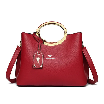 Sac à Main de Luxe en Cuir Souple pour Femme, Fourre-Tout de Grande Capacité à 3 Couches, de Styliste, de Bonne Qualité