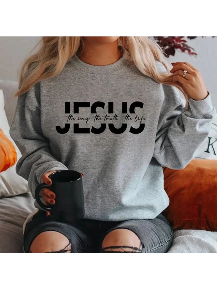 Jésus le chemin la vérité la vie sweat à capuche chrétienne cadeau de jésus pulls religieux femmes sweats cadeaux chrétiens