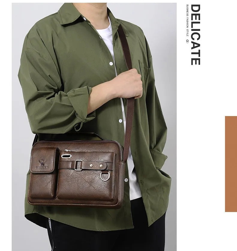 Sac à bandoulière en cuir PU pour hommes, sacs de poitrine imperméables, sacs de voyage, sacoches à la mode, offre spéciale