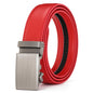 Hommes couleur rouge 3.5 cm largeur bracelet en cuir de vache haute qualité boucle automatique ceintures pour hommes marque de luxe concepteur ceintures homme B995