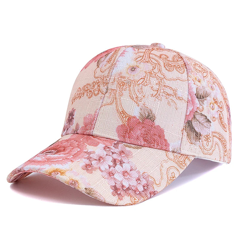 Casquette de Baseball respirante à motif de fleurs pour femmes, nouveau Style, décontractée, Streetwear d'extérieur, chapeau de sport, Dopamine, à la mode