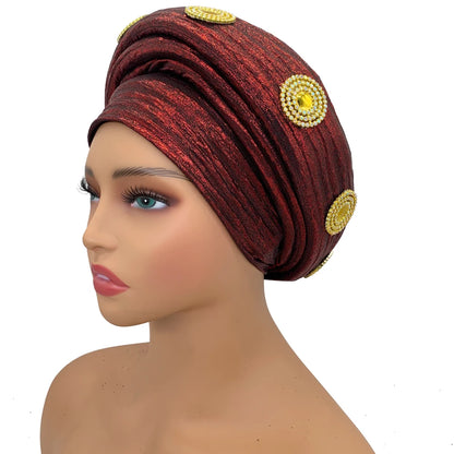 Mode africain Turban casquette femmes Autogele couvre-chef dame bandeau Nigeria mariage couvre-chef Turbante Mujer