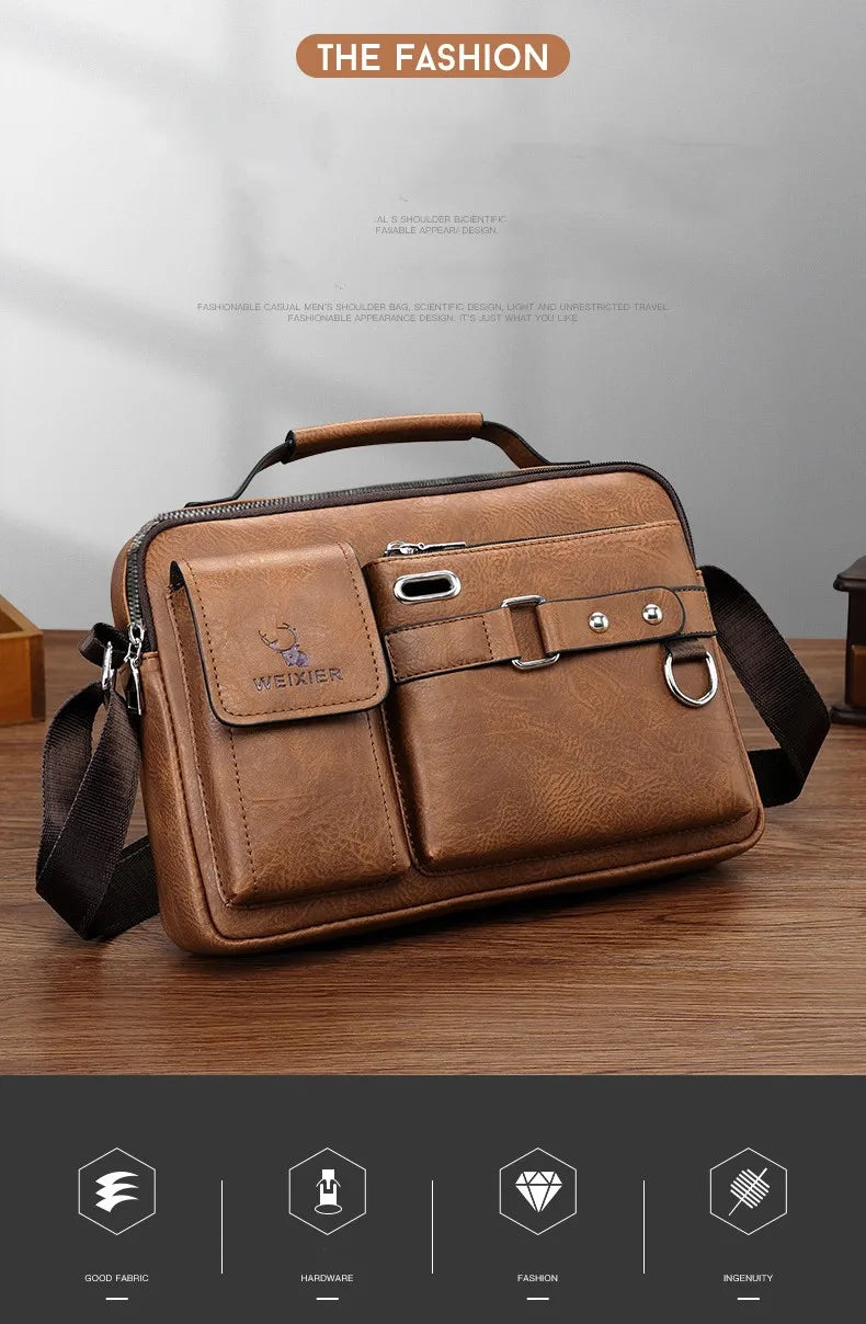 Sac à bandoulière en cuir PU pour hommes, sacs de poitrine imperméables, sacs de voyage, sacoches à la mode, offre spéciale