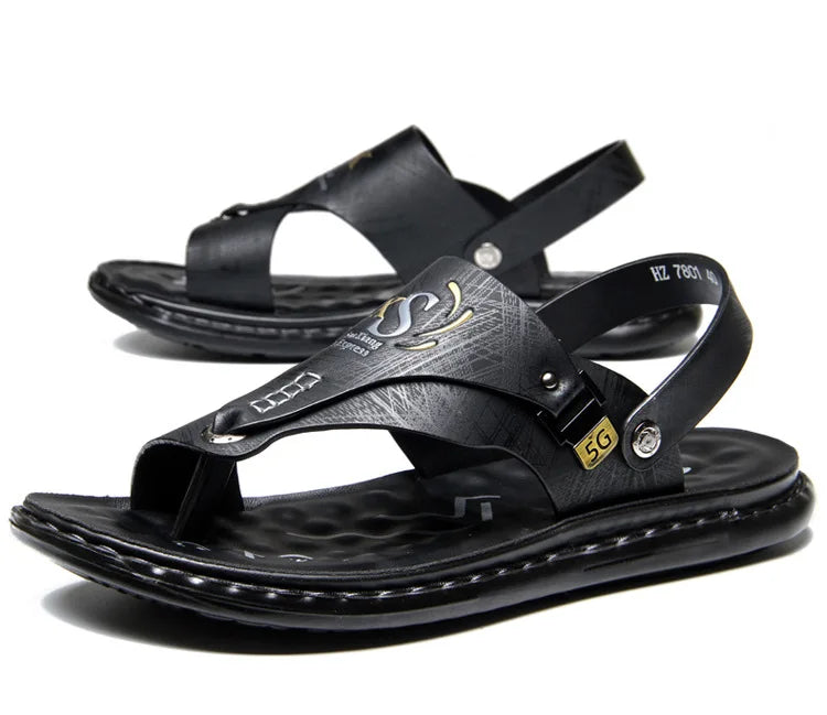 Marque hommes sandales été à semelles souples anti-dérapant chaussures de plage mâle en plein air confortable hommes pantoufles de luxe de haute qualité sandalias