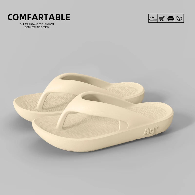 Sandales coulissantes d'été pour hommes, pantoufles antidérapantes à fond épais EVA, tongs d'extérieur confortables et respirantes