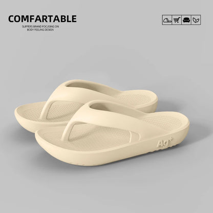 Sandales coulissantes d'été pour hommes, pantoufles antidérapantes à fond épais EVA, tongs d'extérieur confortables et respirantes