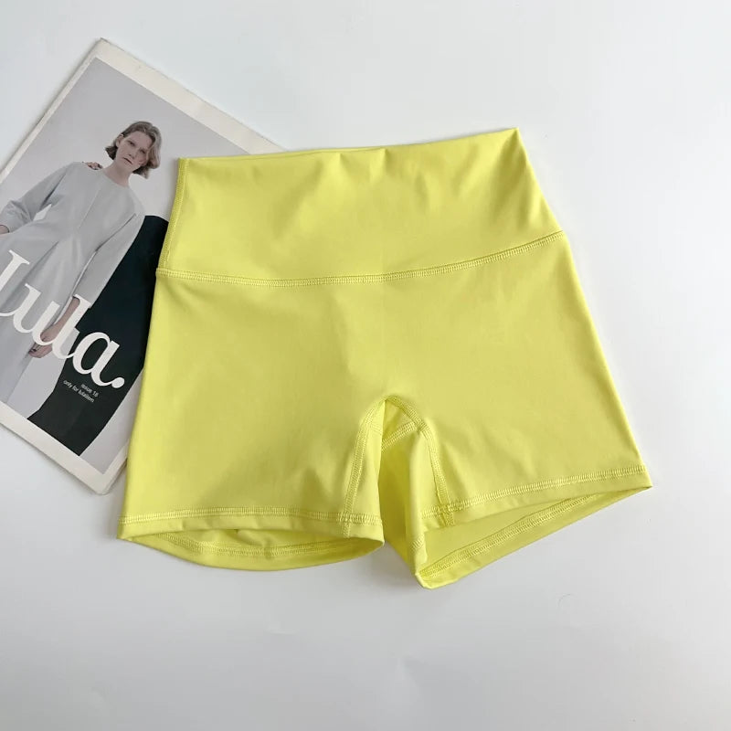 Short de motard de sport pour femmes, sensation nue, taille haute, Yoga, Push Up, Leggings de Fitness, contrôle du ventre, Slim