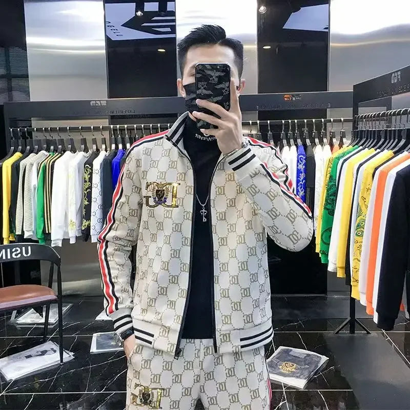 Cardigan brodé à manches longues et pantalon droit, ensemble de sport confortable et tendance, nouvelle collection printemps et automne 2025