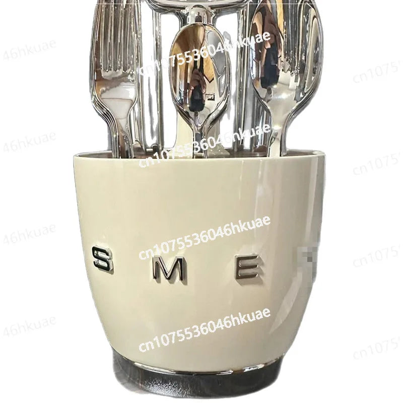 Support à fourchettes en acier inoxydable, étagère de cuisine rétro pour la maison, résistant à la rouille et Durable, rangement de vaisselle nordique