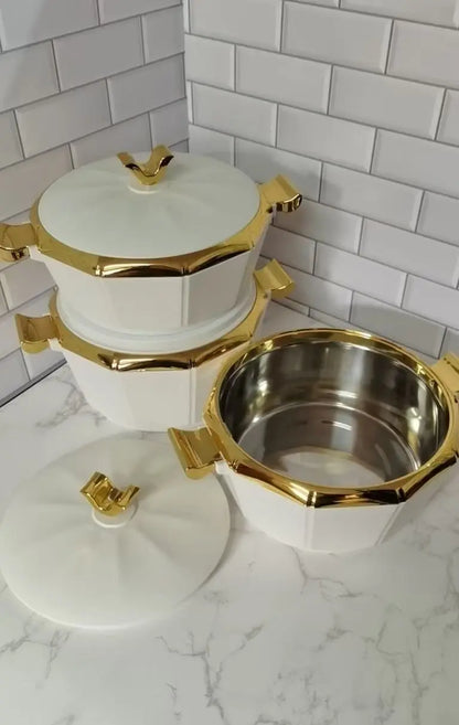 3 pièces ensemble boîte d'isolation alimentaire isolé thermique marmite boîte isolation Pot boîte à déjeuner conservation de la chaleur