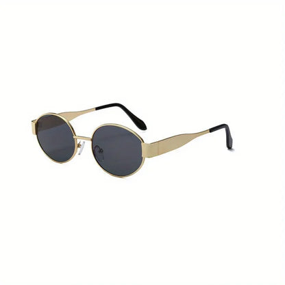Nouvelles lunettes de soleil ovales pour femmes et hommes, monture métallique tendance, nuances classiques