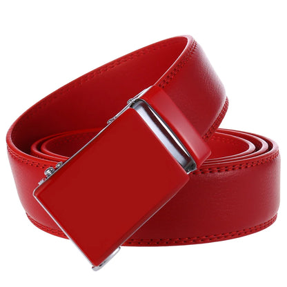 Nouveaux hommes ceinture mode alliage automatique boucle ceinture affaires décontracté décoration ceinture hommes ceintures 3.5 cm noir bleu rouge café