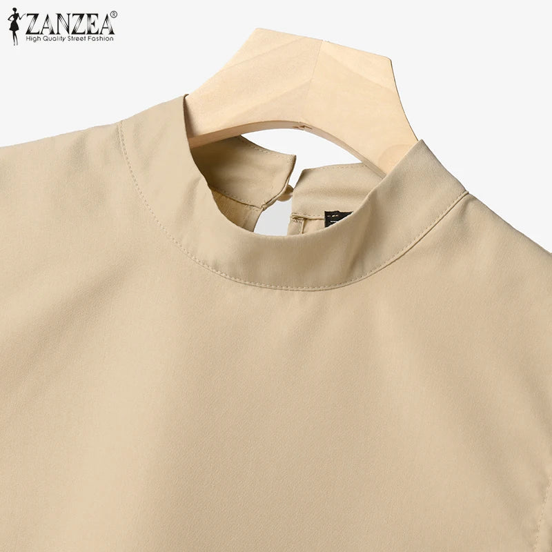 Élégant Chic femmes 2 pièces ensembles ZANZEA femme 2025 mode 2 pièces tenues costumes sans manches Blouses et pantalons à jambes larges ensembles