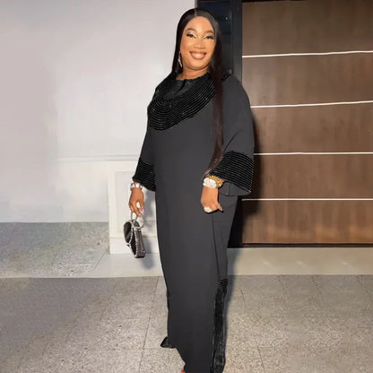 Abayas pour femmes dubaï luxe 2024 Robe de mode musulmane africaine Caftan Marocain robes de soirée Boubou Robe Djellaba Femme