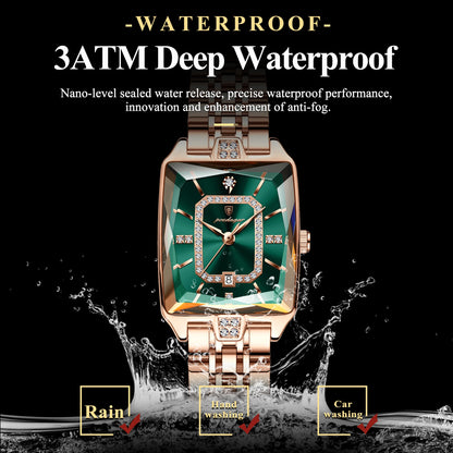 POEDAGAR montre de luxe pour femme calendrier étanche haute qualité dames montre en acier inoxydable Quartz femmes montres élégant + boîte