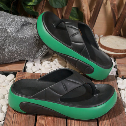 Nouvelles tongs élévatrices pour femmes, sandales à plateforme épaisse EVA, Design tanga confortable d'été, chaussures légères à la mode pour l'extérieur